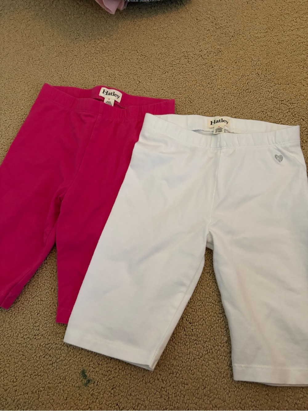 Hatley Girls Bike Shorts Bundle White & Pink Size 6
